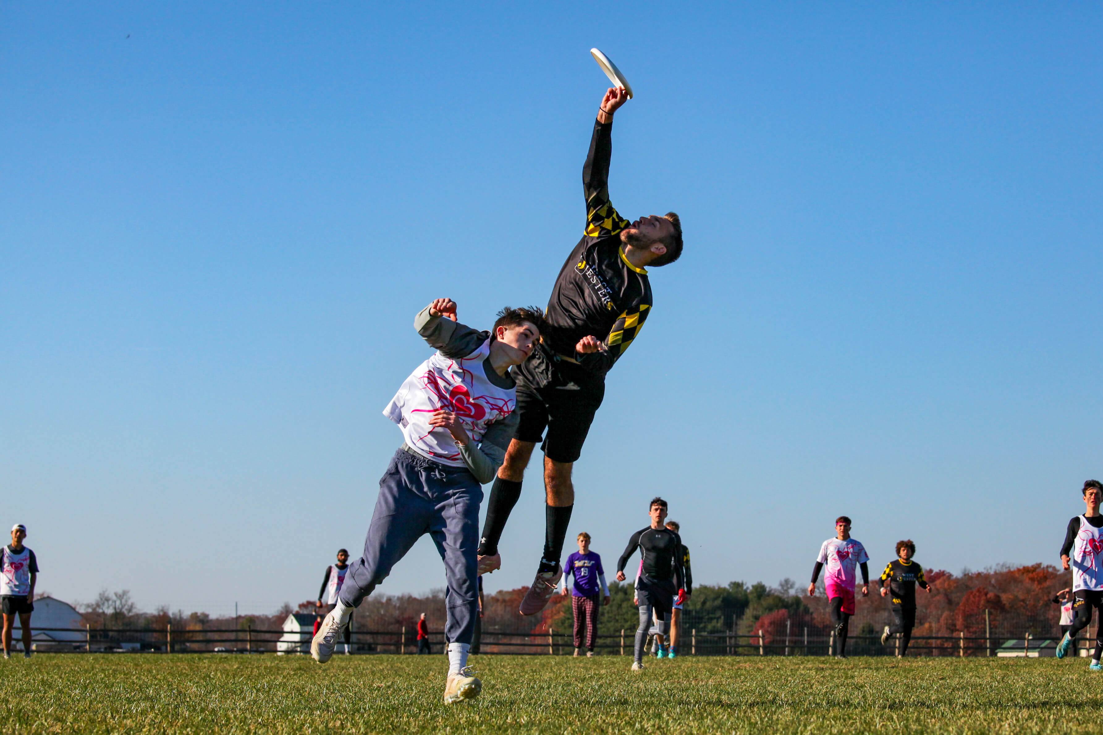 West Chester players chest bump